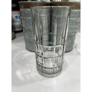 Vintage Clear Anchor Hocking TARTAN Tall Glass 16 Oz  Tea Glass Heavy 1 Glass